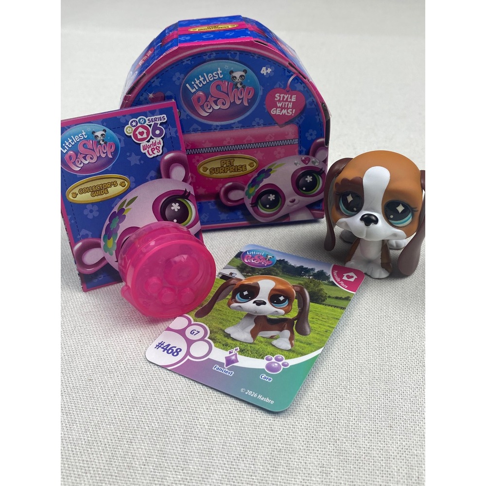 Littlest Pet Shop Series 6 G7 #468 Fanciest Core Beagle Dog NIB Pet Surprise